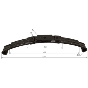 Arc lamelar suspensie spate pentru triciclu electric Nautilus