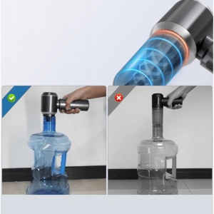 Aspirator Portabil Auto, Flippy, pentru Casa si Masina, 3 Viteze, Incarcator Tip-C cu Incarcare Rapida, Tub Prelungitor, 2000mAh, 7 Capete de Aspirare si Suflare, 21x20x6.5 cm, Negru - Img 10