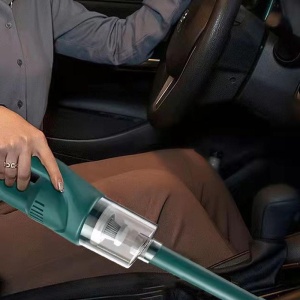 Aspirator Portabil fara Fir, Flippy, Incarcare USB, Pentru Casa si Masina, Autonomie 45 min, Verde - Img 3