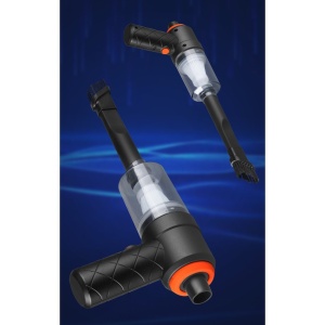 Aspirator Portabil fara Fir, Flippy, Tip Pistol 2 in 1, Suflare si Aspirare, Incarcare USB, Pentru Casa si Masina, Autonomie 30 min, Negru - Img 3