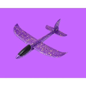 Avion Planor, Flippy, Simplu, din Poliester, 48 cm, Violet - Img 2