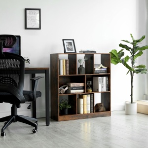 Biblioteca mini, maro, 86x28x94.5 cm - Img 4