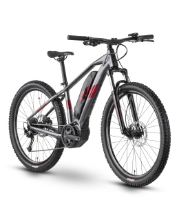 Bicicleta Electrica Raymon HardRay E 3.0 - 27.5 Inch, M, Gri-Rosu - Img 1