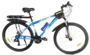 Bicicleta MTB- 29"TG Carrier, cadru otel 17', manete secventiale, frane disc, 21 viteze, albastru SHIMANO