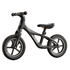 Bicicleta pentru Copii, Flippy, Fara Pedale, Pentru 2-6 Ani, 2 Roti Silentioase, Sa Reglabila 43 - 58 cm, din Plastic si Fibra de Sticla, 88 x 56 x 43 cm, Negru - Img 1