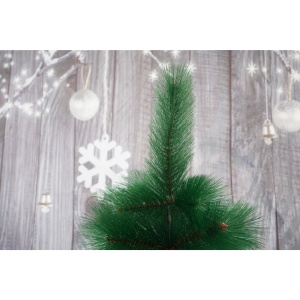 Brad artificial de Craciun tip pin, clasic, pentru interior/exterior, inaltime 180 cm, Flippy, verde, suport metalic inclus - Img 5