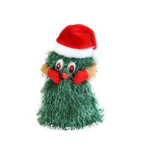Bradut Dansator si Cantaret, Flippy, Decoratiune de Craciun, Jucarie Interactiva, 16 cm Inaltime, Verde - Img 1
