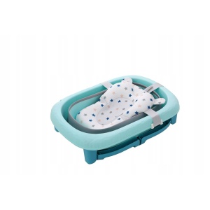 Cada Pliabila pentru Baie, Flippy, din PP+TPE, pentru Copii 0-6 Ani, cu Picioare, Suport de Sezut, Scurgere Etans, 80 x 52 x 42 cm, Albastru - Img 6