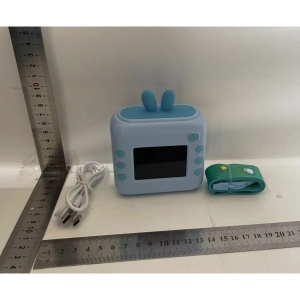 Camera Instantanee pentru Copii, Flippy, cu Functie de Printare, Cablu USB-C, Bluetooth, Compatibil iOS/Android, Imprimare APP, Model Iepure, Snur de Agatat Inclus, Albastru - Img 5