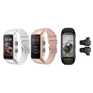 Ceas Smartwatch 2 in 1, cu Casti Bluetooth, N8 TWS, Plug in lateral, afisaj 1.47 inch , rezolutie 172*320, Negru - Img 1