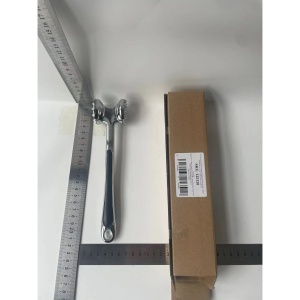 Ciocan pentru snitele si carne Flippy, din aliaj de zinc, maner antialunecare, doua capete, 22 cm, argintiu - Img 10