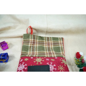 Ciorap Cadouri,Flippy,cu model om de zapada, rosu, marimea 20x40 cm, textil, interior - Img 4