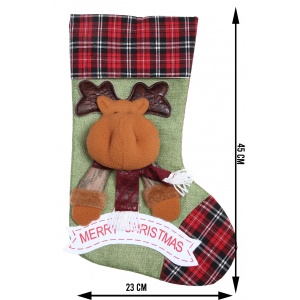 Ciorap Cadouri, Flippy,cu model ren,verde, marimea 23x45 cm, textil, interior - Img 6