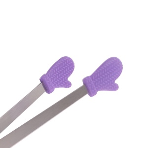 Cleste Creativ pentru Mancare, Flippy, Model Manusi din Silicon, 14.5x3 cm, Rezistent la Temperaturi Inalte si Coroziune, Mov - Img 3