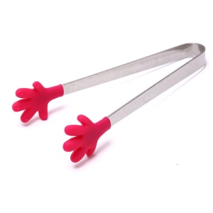 Cleste Creativ pentru Mancare, Flippy, Model Manute din Silicon, 14.5x3 cm, Rezistent la Temperaturi Inalte si Coroziune, Rosu - Img 2