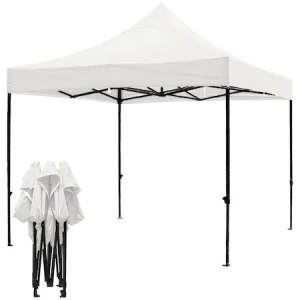 Cort pliabil pentru Evenimente, cadru metalic pentru curte si gradina, 2x2 m, Alb, Flippy - Img 3