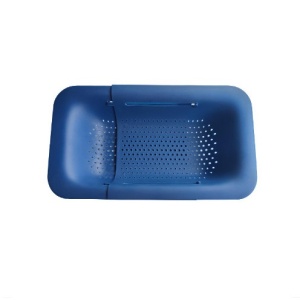 Cos pentru Scurgere Chiuveta de Bucatarie, Flippy, Plastic, Telescopic, 36x20x5 cm, Albastru - Img 1