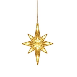 Decoratiune de Craciun Luminoasa in forma de Fulg, cu Ventuza, Alb Cald - Img 1