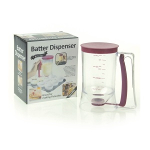 Dispenser de aluat pentru prajituri Flippy, Batter Dispenser, din plastic, maner cu arc, 900 ml, usor de manipulat si utilizat, Mov - Img 4