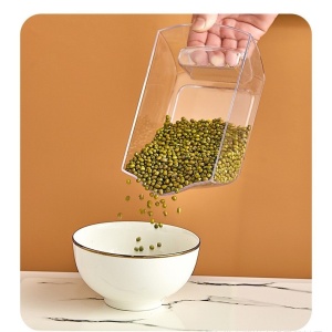 Dozator de cereale Flippy, rotativ 360, 6 compartimente, capacitate 3 L, rezistent la umezeala, inchidere etansa, verde inchis - Img 11