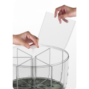 Dozator Etajat de Cereale Flippy, Rotativ 360, 6 Compartimente, Capacitate 10L, Cofraj Special pentru Oua, Vas pentru Scurgerea Cerealelor, 35x27.5 cm, Verde - Img 8