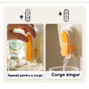 Dozator portabil pentru bauturi Flippy, 3.5 litri, capac etans, duza deschidere/inchidere, recipent din plastic, gradat, filtru, maner, 29.7 x 14.1 x 14.4 cm, pentru diverse bauturi, alb - Img 7