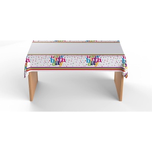 Fata de Masa Dreptunghiulara, Flippy, Colectia Happy Birthday, 180 x 108 cm, din Plastic PE, Impermeabila, Multicolor - Img 3