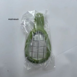 Feliator de Avocado, Flippy, pentru Taierea in Cubulete, Multifunctional, pentru Bucatarie, Otel Inoxidabil, ABS, 16x8x5 cm, Verde - Img 7