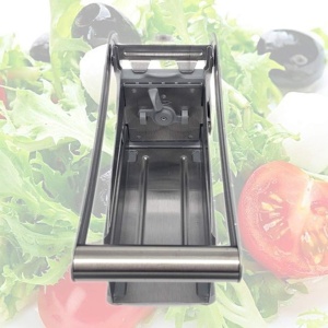 Feliator manual Flippy, pentru cartofi pai si legume, din inox, cu 2 dimensiuni de feliere, 25.5 x 11.7 cm, argintiu - Img 6