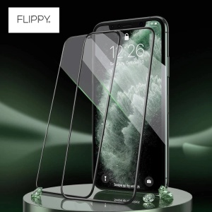 Folie ecran Flippy pentru iPhone 14 Pro, Sticla ESD, Top Glass, Anti-static, Negru - Img 2