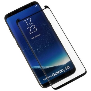 Folie Sticla Curbata Samsung Galaxy S8 Full Glue 4D/5D Negru - Img 4