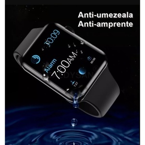 Folie Sticla pentru Apple Watch Series 2/3 38 mm adeziv pe margine Negru - Img 9
