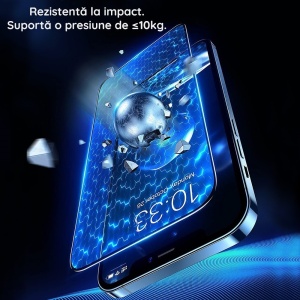 Folie Sticla Securizata, Flippy, Compatibila cu OnePlus Nord 3, Full Cover 111D, HD, Margini Negre, Transparenta - Img 4
