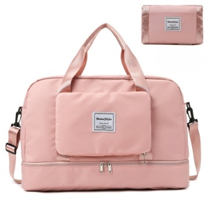 Geanta Pliabila, Flippy, pentru Voiaj, Buzunare Multiple, de Mana, Impermeabila, Material Textil, Capacitate 8 Kg, Dimensiune Deschisa 42x28x10 cm, Roz - Img 13
