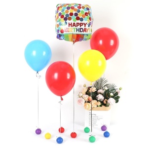 Greutate pentru Baloane, Flippy, Accesoriu Petrecere, 5.5x5.5 cm, 120 g, Rosu - Img 3