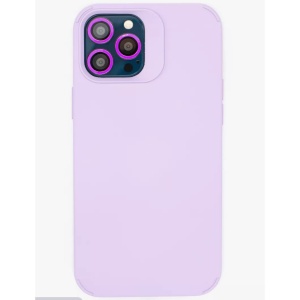 Husa Apple iPhone 14 Pro Max, Flippy, din Silicon Lichid, Interior din Microfibra, Lentile Fosforescente de Protectie Camera, Anti Amprenta, Rezistenta la Socuri, Mov - Img 5