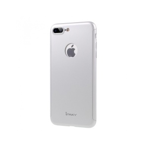 Husa Apple iPhone 7 Plus IPAKY Full Cover 360 Argintiu + Folie Cadou - Img 6