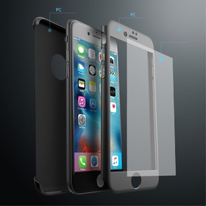 Husa Apple iPhone 7 Premium Full Cover 360 Auriu + Folie Cadou - Img 4