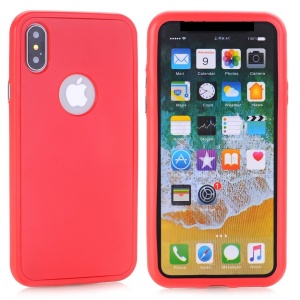 Husa Apple iPhone X Full Silicone Rosu - Img 5