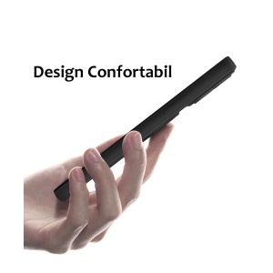 Husa Armor Design cu Stand pentru Apple iPhone 14 Pro Max Negru/Alb, Suport Auto Magnetic, Protectie Antisoc, Flippy - Img 4