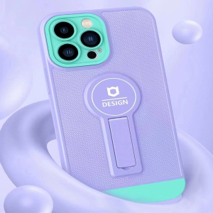 Husa Armor Design cu Stand pentru iPhone 12 Pro Max, Mov/Albastru, Suport Auto Magnetic, Wireless Charge, Protectie Antisoc, Flippy - Img 5
