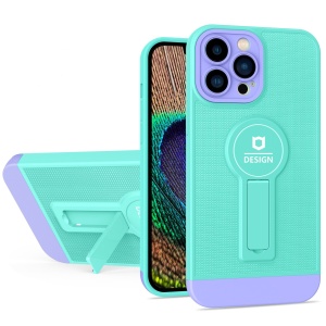 Husa Armor Design cu Stand pentru Samsung Galaxy A13 4G, Blue/Mov, Suport Auto Magnetic, Wireless Charge, Protectie Antisoc, Flippy - Img 2