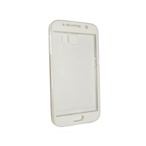 Husa de protectie Flippy® pentru Samsung A3 2017 Full Tpu 360 V2 Transparent cu margini albe - Img 2