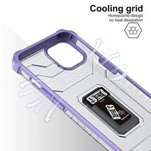 Husa de protectie Flippy compatibila cu Apple iPhone 13 Acrylic Armor cu suport Mov - Img 6