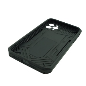 Husa de protectie Flippy pentru Apple iPhone 12 Pro Max Defender Model 4 cu suport, Negru - Img 4