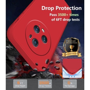 Husa de Protectie, Flippy, pentru Honor Magic 5 Pro, Liquid Silicone, cu Microfibra pe Interior, Protectie Antisoc, Compatibil Incarcare Wireless, Rosu - Img 4