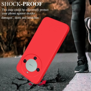 Husa de Protectie, Flippy, pentru Huawei Mate 60 Pro, Liquid Silicone, cu Microfibra pe Interior, Protectie Antisoc, Compatibil Incarcare Wireless, Rosu - Img 5