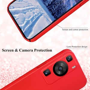 Husa de Protectie, Flippy, pentru Huawei P60 Pro, Liquid Silicon, cu Microfibra pe Interior, Protectie Antisoc, Compatibil Incarcare Wireless, Rosu - Img 10