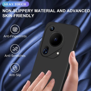 Husa de Protectie, Flippy, pentru Huawei Pura 70, Liquid Silicone, cu Microfibra pe Interior, Protectie Antisoc, Compatibil Incarcare Wireless, Negru - Img 7