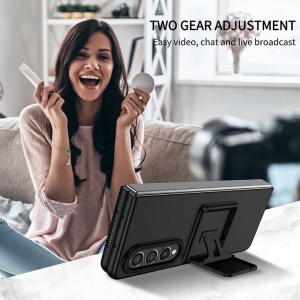 Husa de protectie Flippy, Pliere Tridimensionala, Multifunctionala, PC, pentru Samsung Galaxy Z Flip 4/Z Flip 4 5G, Negru - Img 6